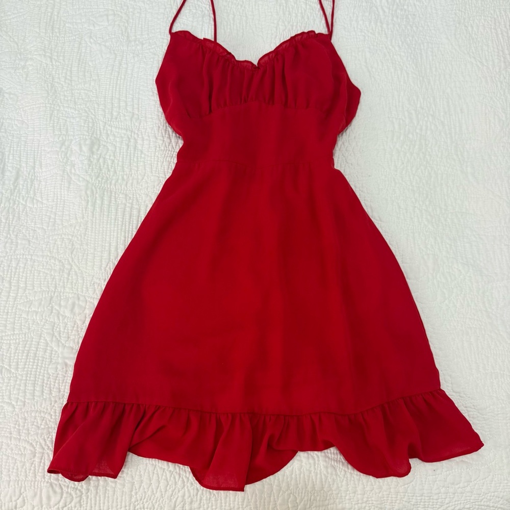 Elegant Red Mini Dress
